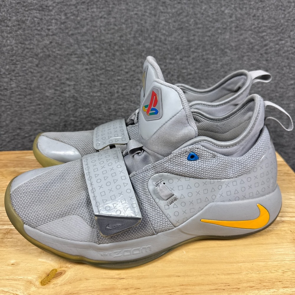 Nike PlayStation x PG 2.5 Wolf Grey Paul George Size 12 Sneakers BQ8388-001